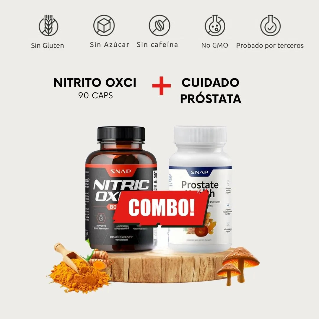 Fórmula Doble: Optimizador de óxido nítrico+Salud prostática