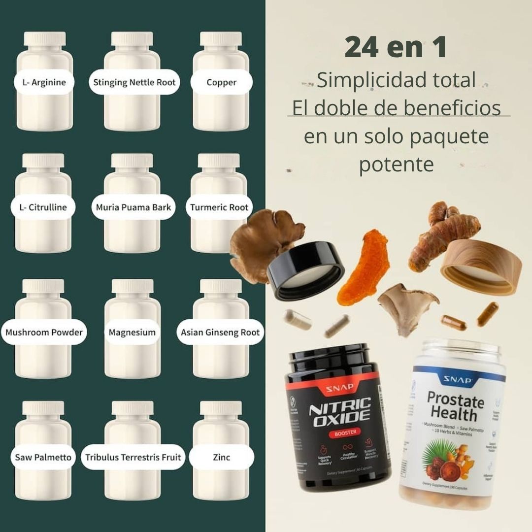 Fórmula Doble: Optimizador de óxido nítrico+Salud prostática